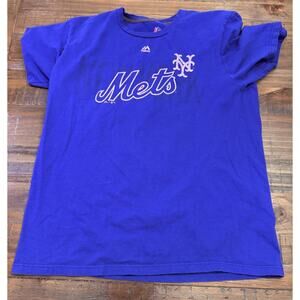 Majestic Triple Peak New York Mets T-Shirt Men’s Size Large Dual Sided MLB